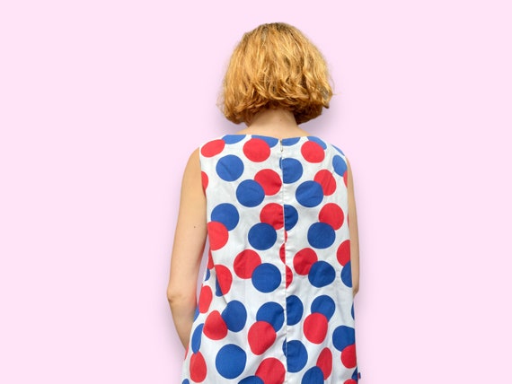 60s Polka Dot Sleeveless Blouse - image 4