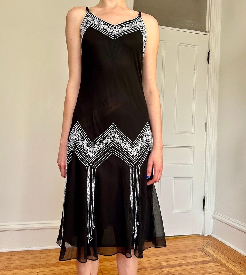 Y2K Beaded Spaghetti Strap Dress Etsy