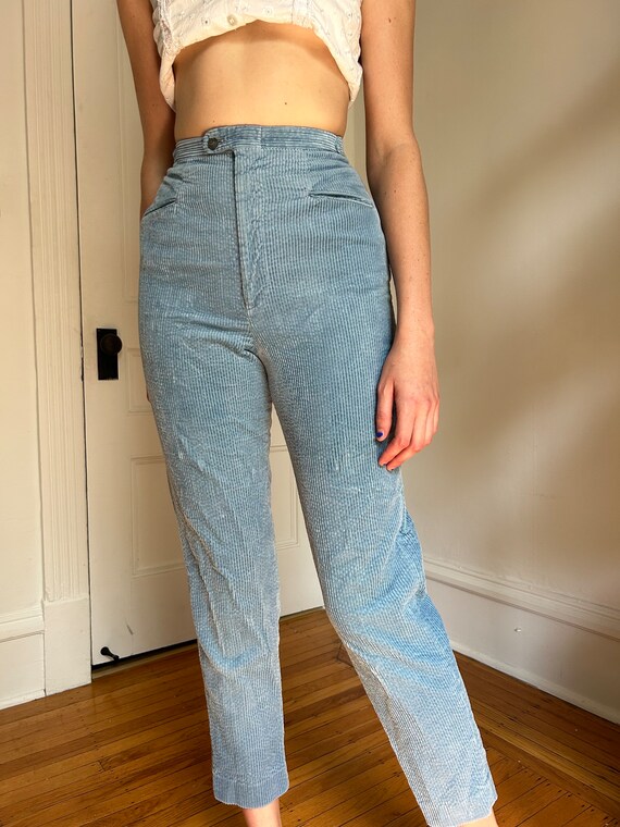 70s Baby Blue Corduroy Pants Gem