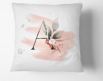 Monogram cushion | Etsy Swedish Style Pillow Cover Monogram