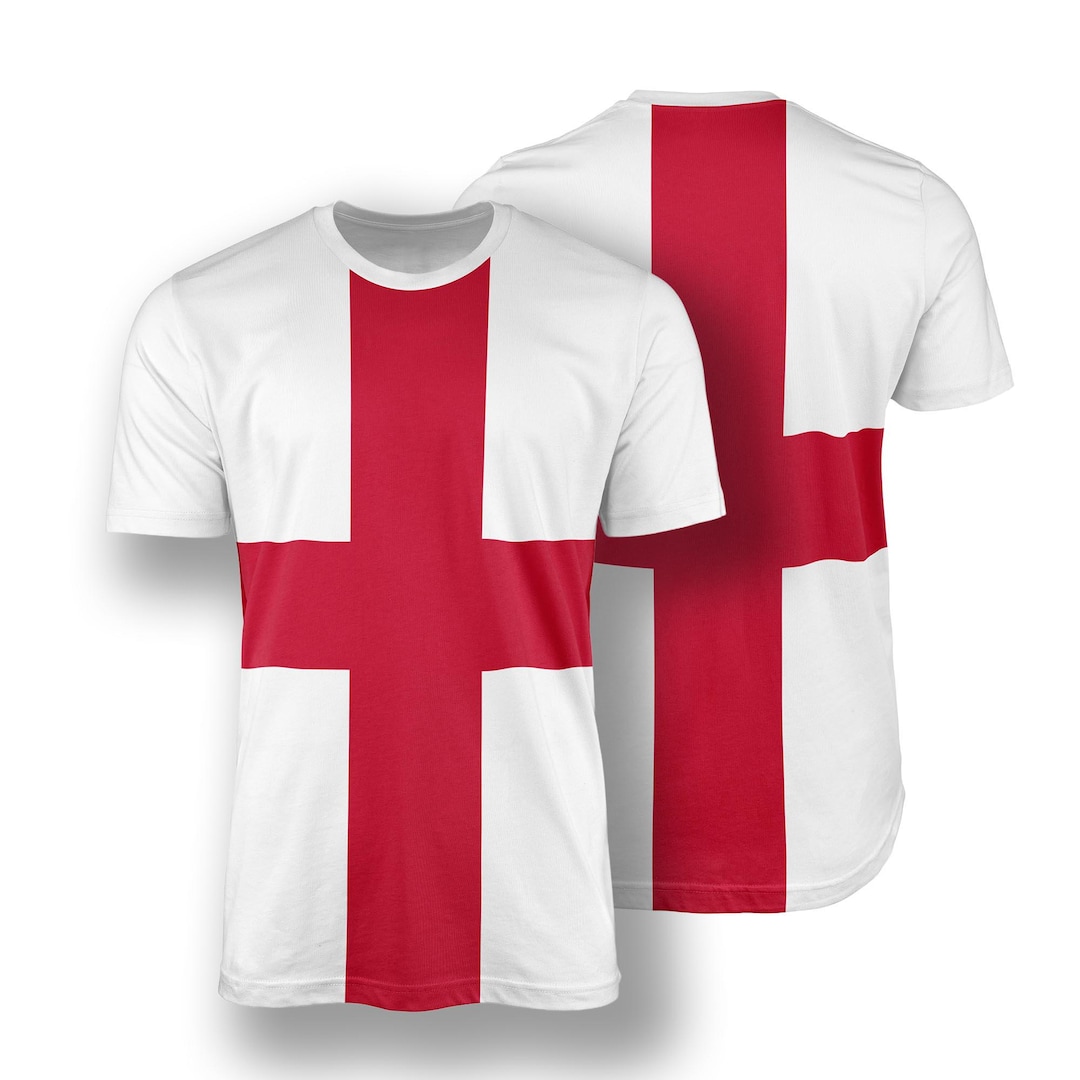 イングランド国旗 Tシャツ イングランド国旗 セントジョージ十字章 カスタムプリント ユニ