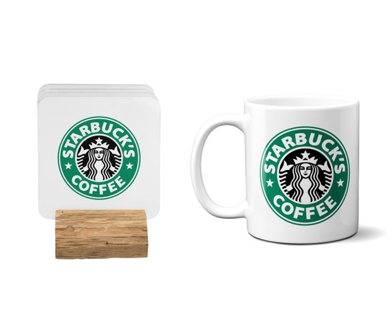 Personalise Your Name Starbucks Coffee Tea Mug Gift 11oz Ceramic and  Coaster Set Option 