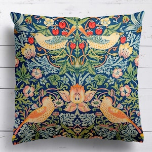 William Morris 1 Cushion Floral Cushion Design Classic Vintage Floral Pillow Gift for Living Room Bedroom or Elegant Home Decoration