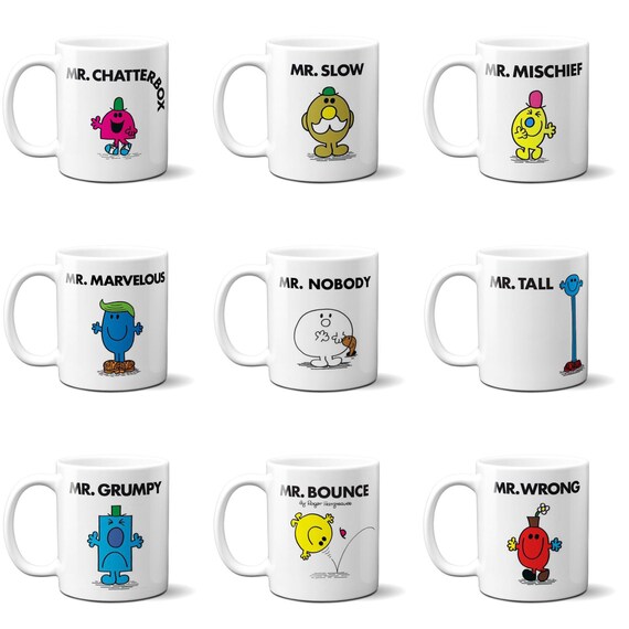 MR MEN Inspired Novelty Funny Joke Cartoon Customized Coffee Tea Mug ...