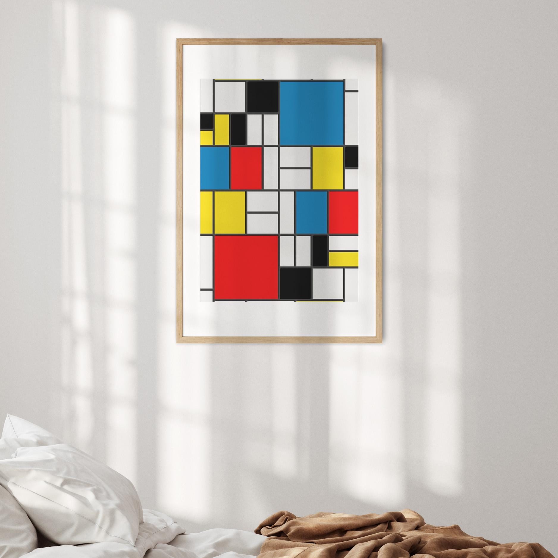 Piet Mondrian Inspired Custom Wall Art Poster – Modern Abstract