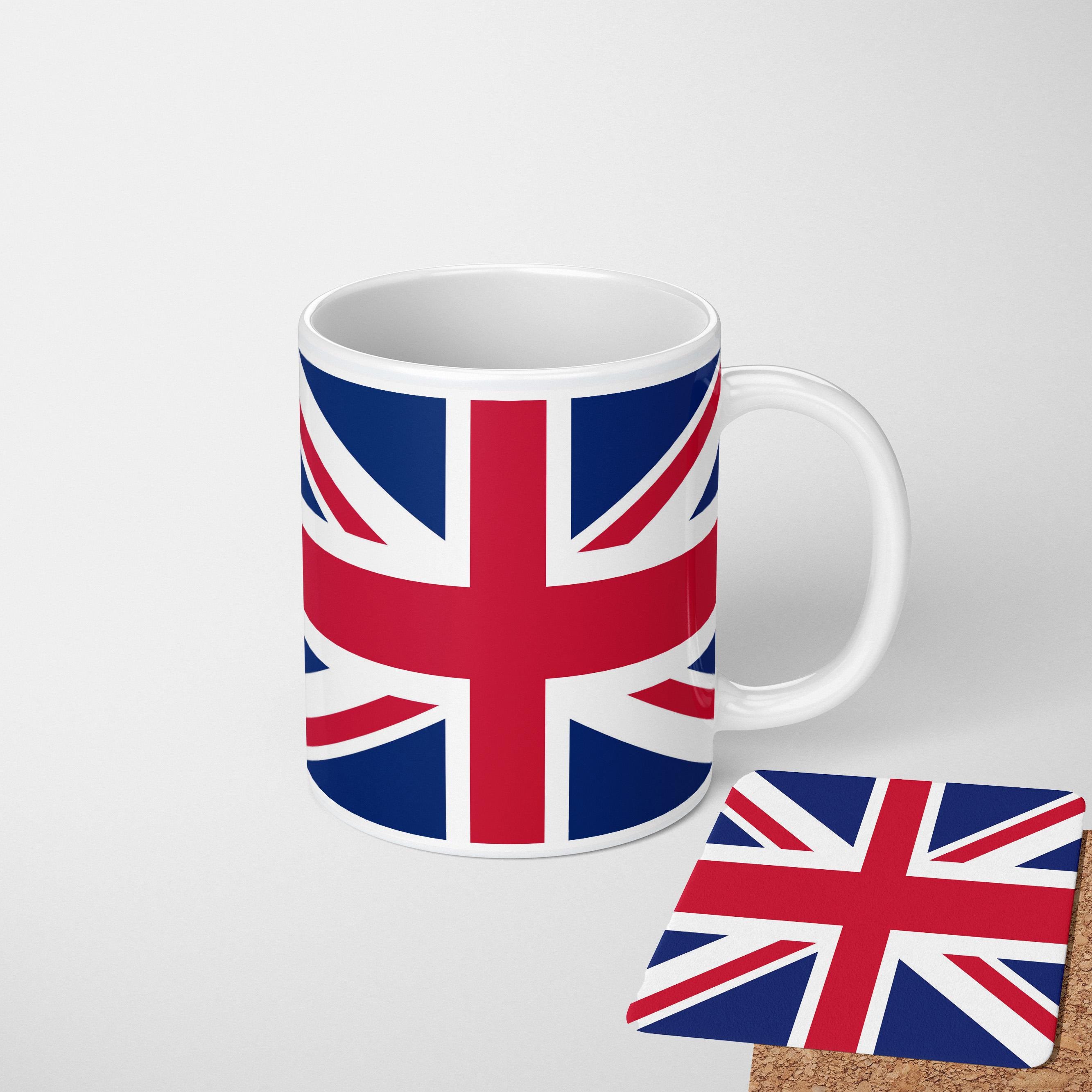 GB Flag Union Jack Flag Custom Printed His Hers Coffee Tea Mug Cup