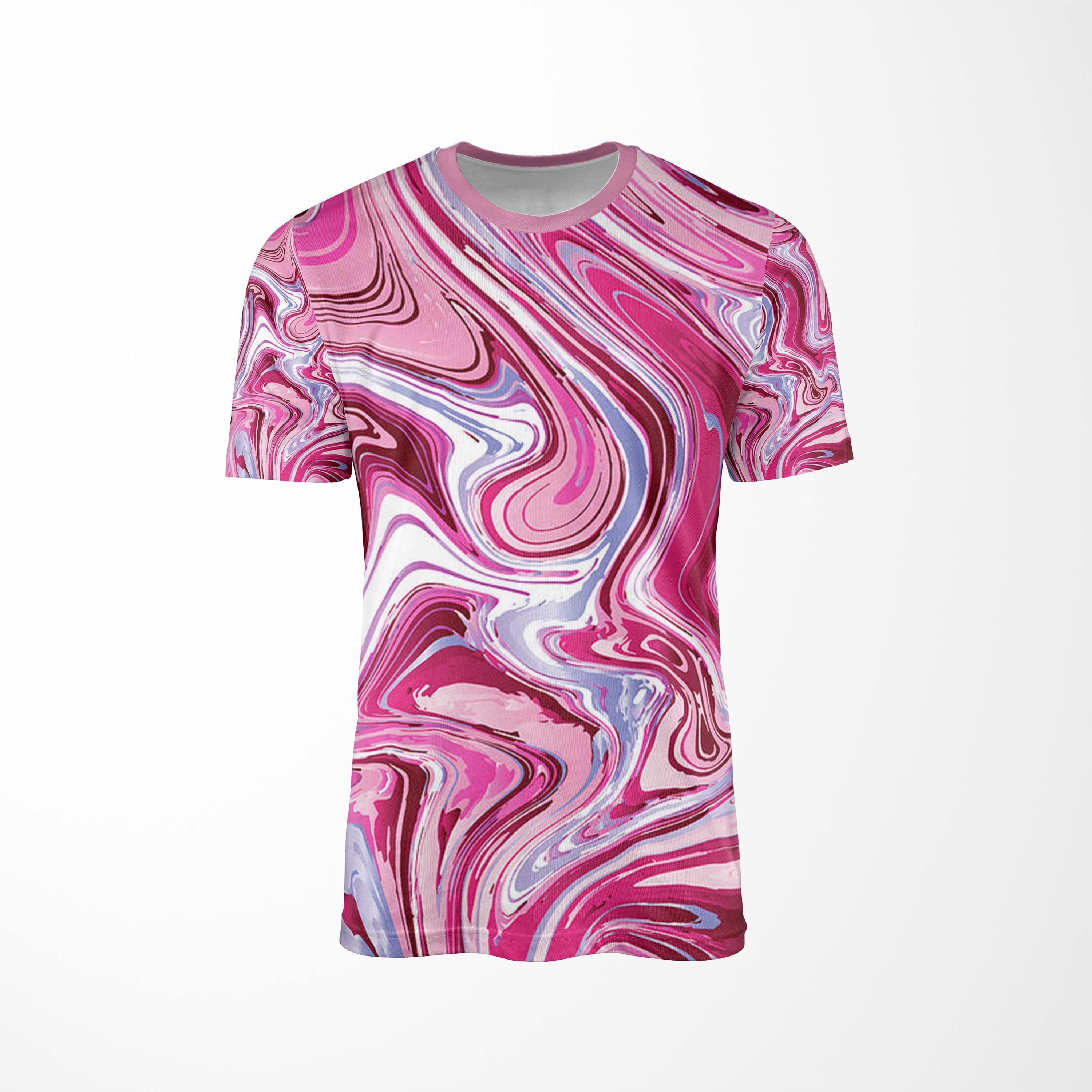 Red Marble All-Over Print Tee