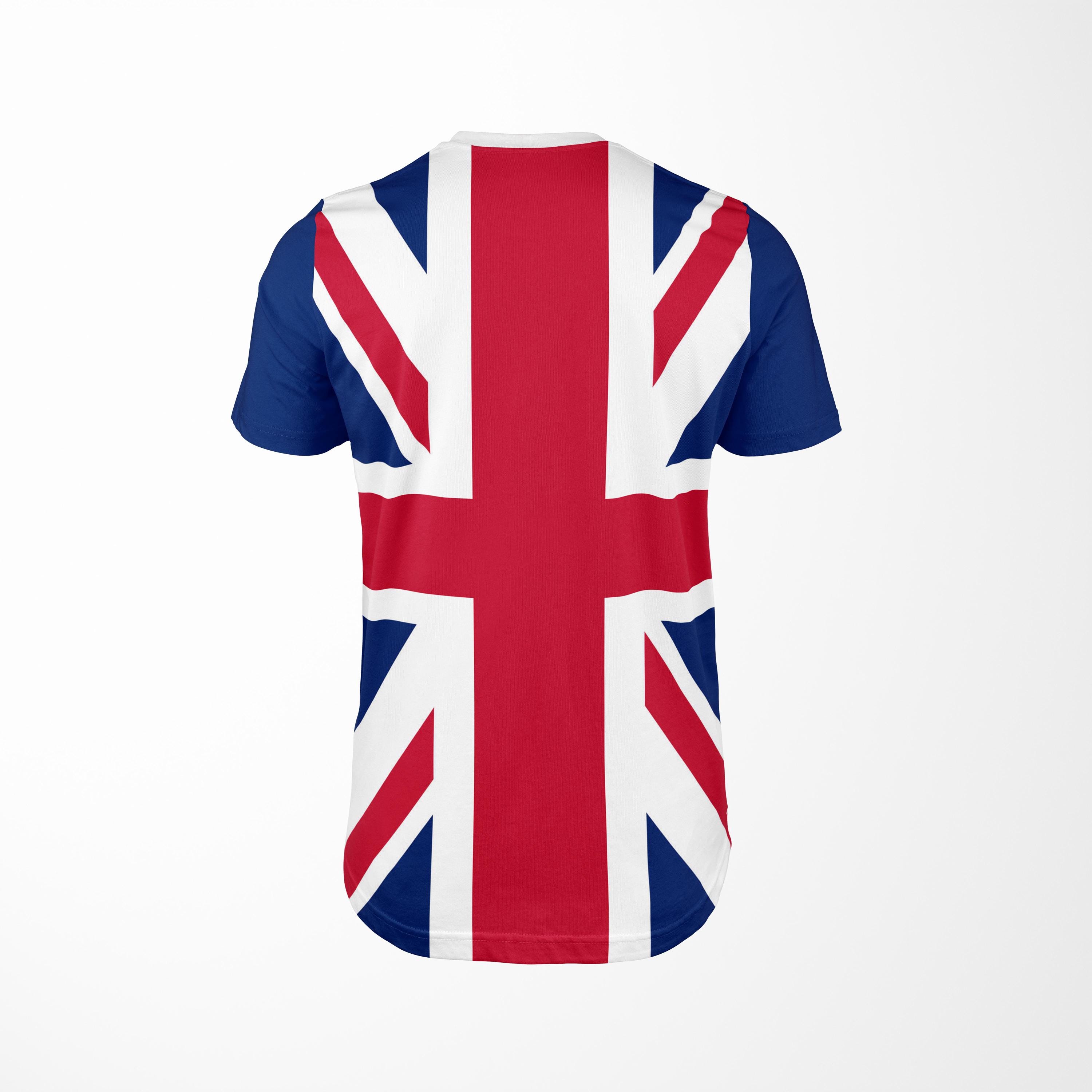 Custom GB Union Jack Flag All-over Printed Unisex T-shirt