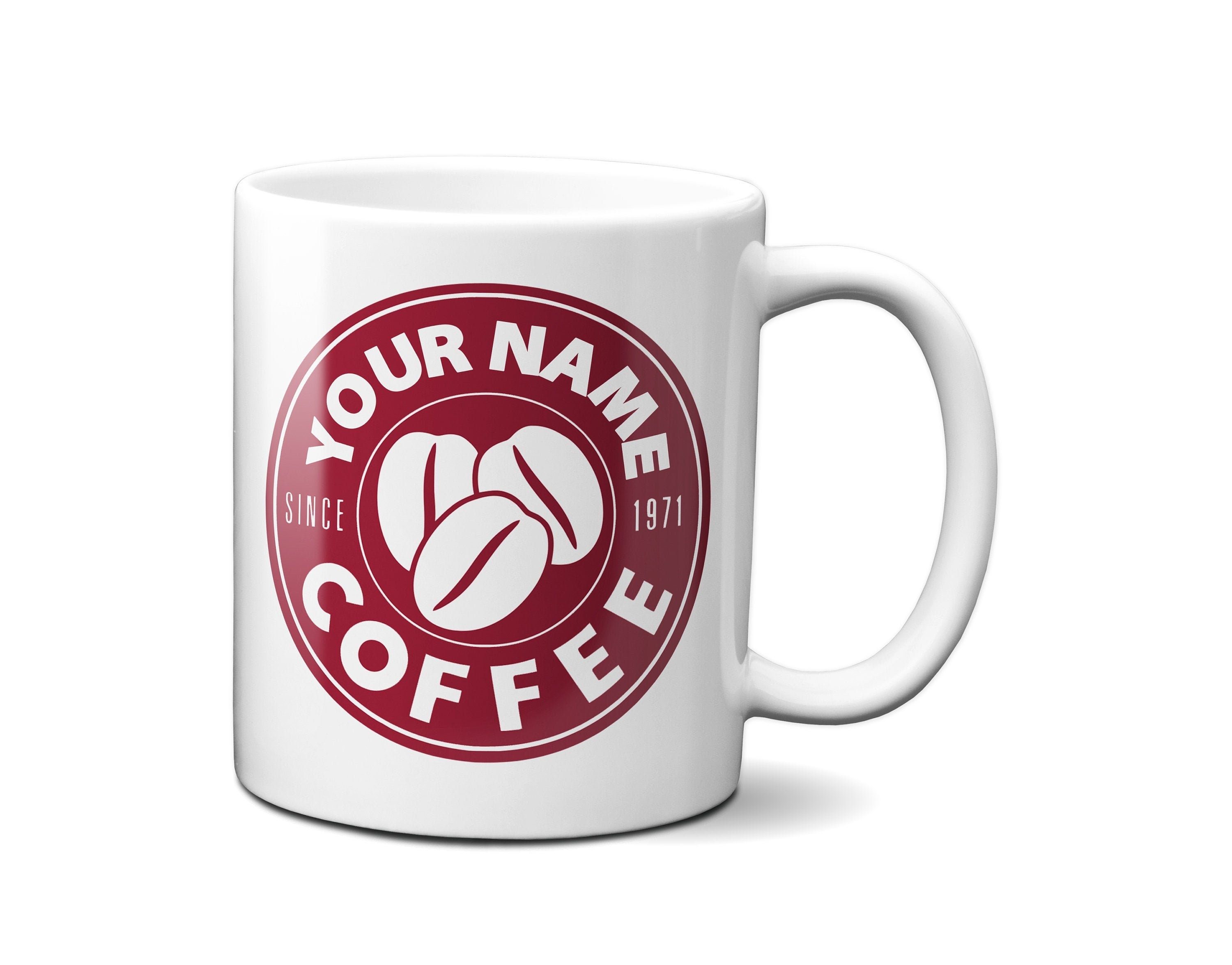 Personalise Your Name Costa Coffee Retro Tea Mug Gift