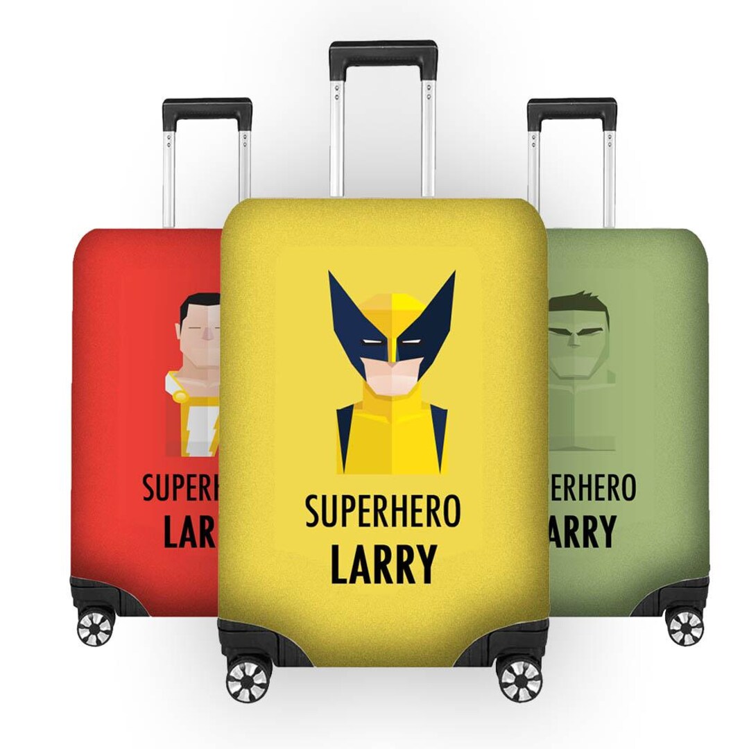 Superhero Luggage Cover – Choose Superhero Design + Custom