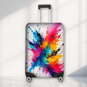Abstract Paint Splashes2 Travel Luggage Suitcase Cover Wrap Protector