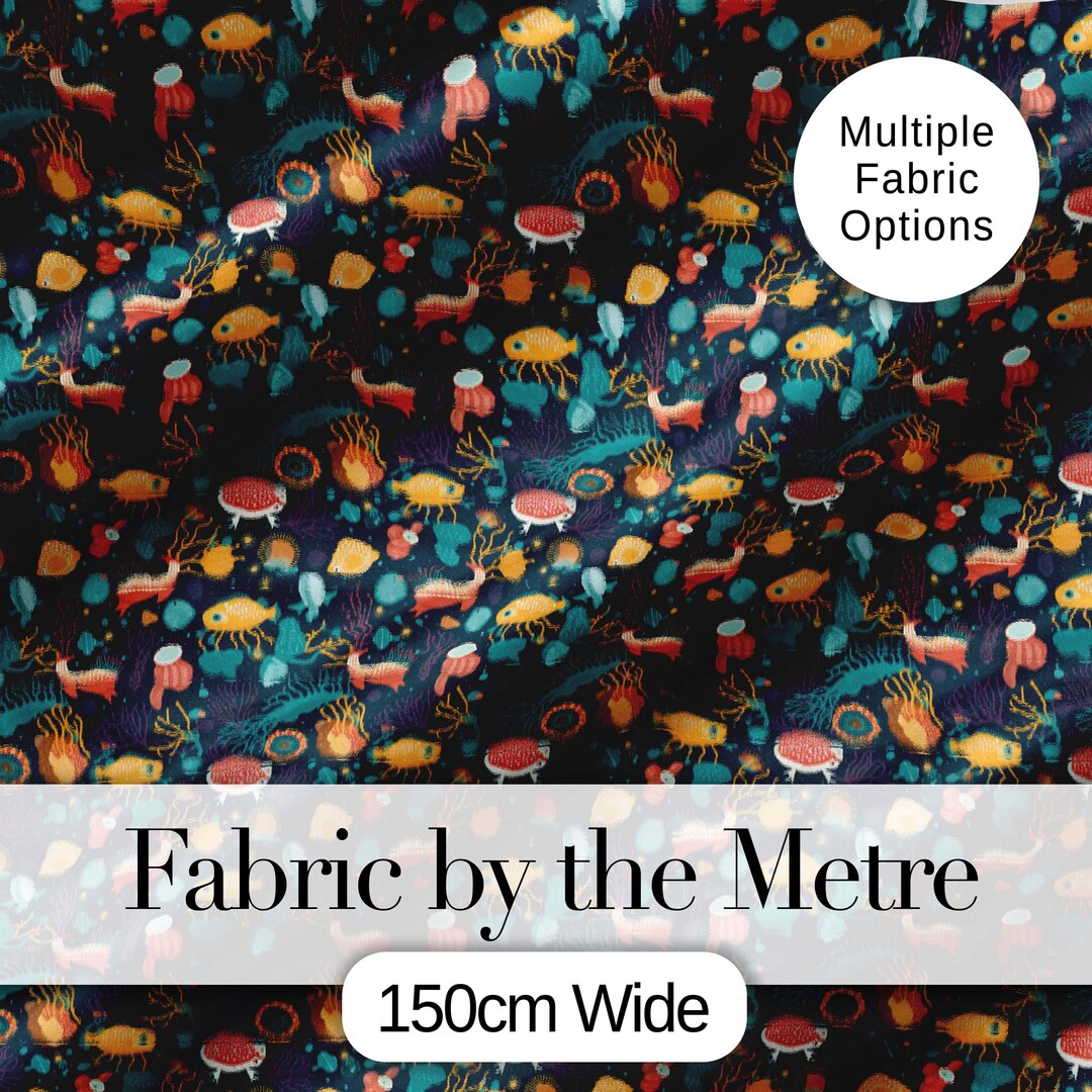 Cute Sea Creatures Seamless Pattern Jellyfish Fish Coral Ocean Design ...
