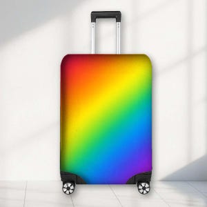 Rainbow Gradient Travel Luggage Suitcase Cover Wrap Protector