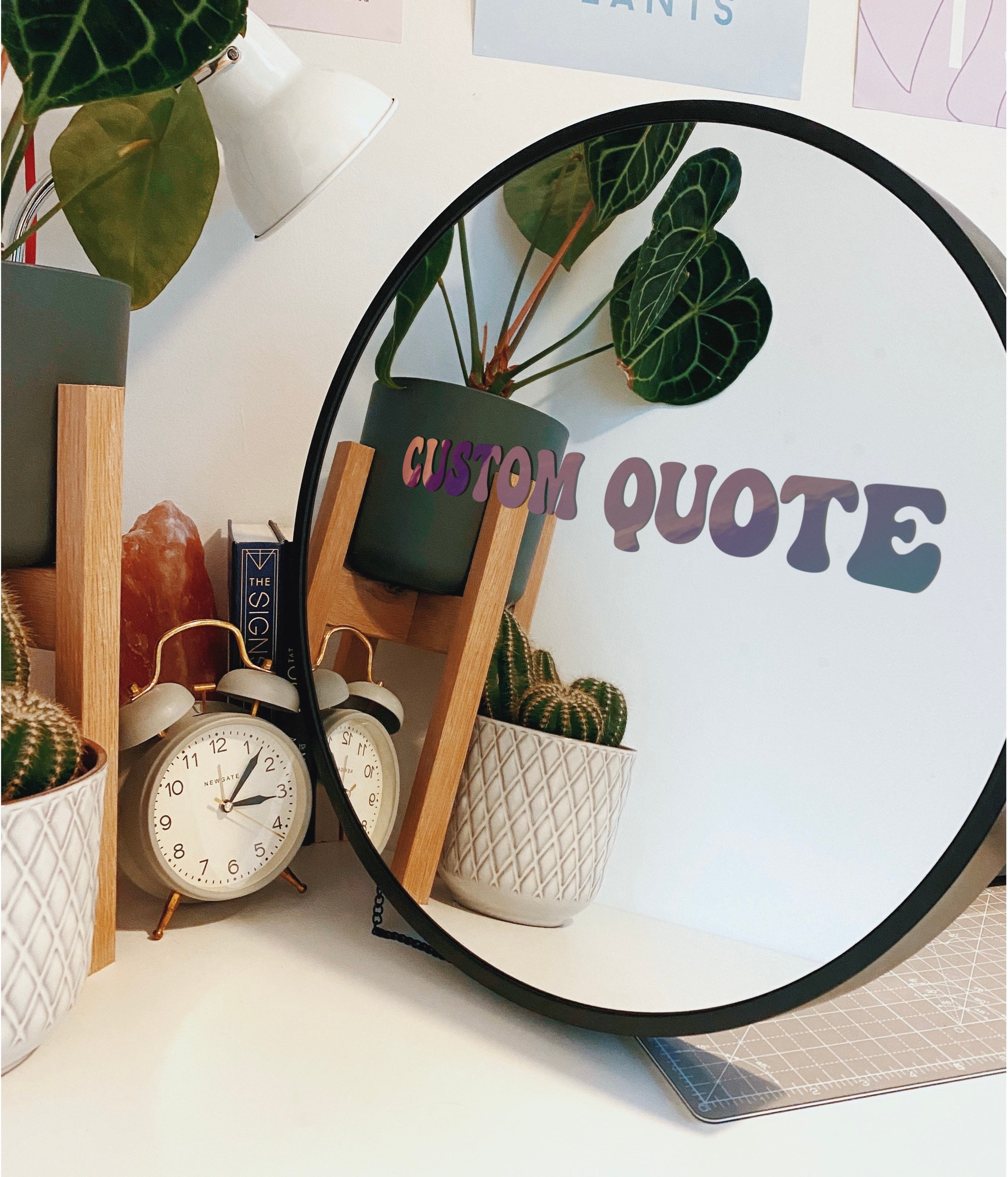Custom mirror sticker vinyl decal Etsy