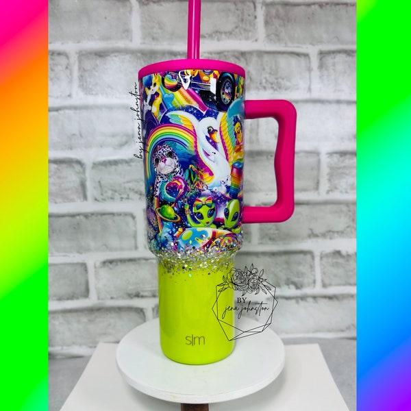 Only a few left- 40oz Simple modern  Rodeo Drive. Holographic Glitter. Epoxy tumbler