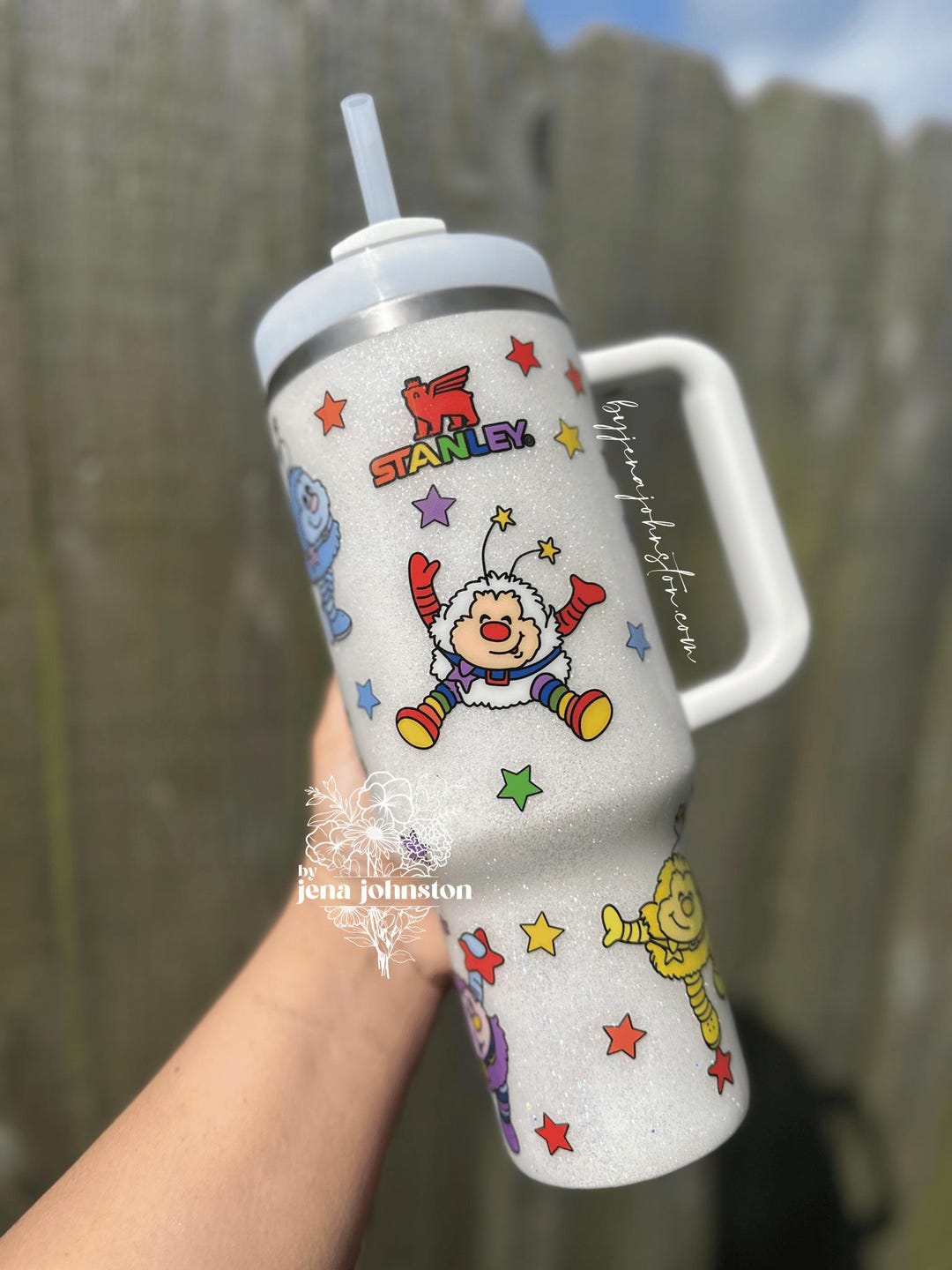 Rainbow Brite Sprites Glittered Stanley Tumbler: 80s Nostalgic