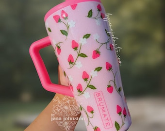 Glittered 30z Brumate Era Tumbler Strawberry Fields