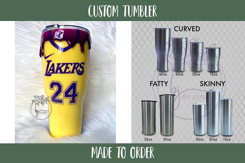Lakers Kobe Bryant Jersey Tumbler Drip. Basketball. Nike. Etsy