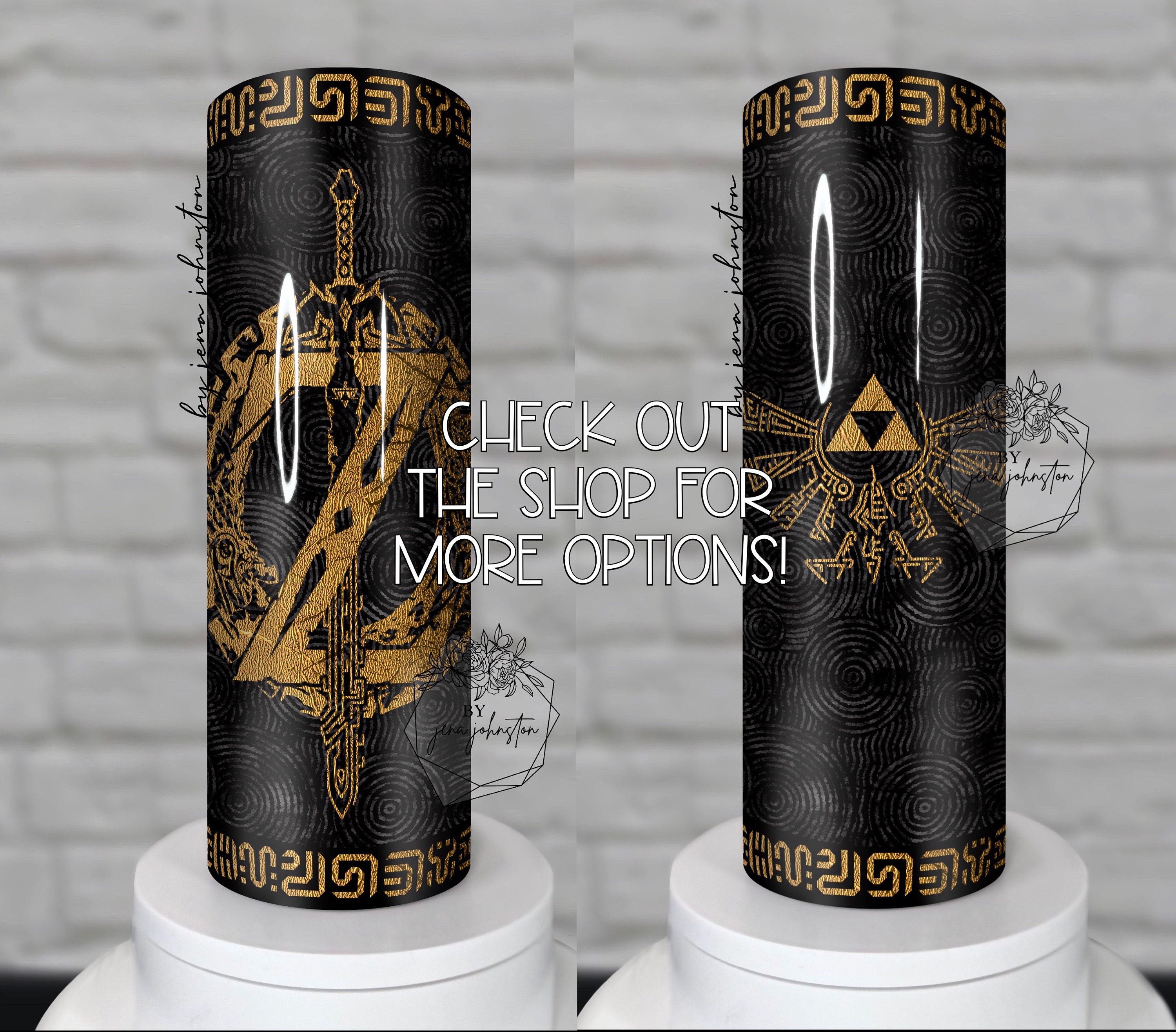 Custom 50oz Simple Modern Gold & Glow Zelda Tears of the Kingdom