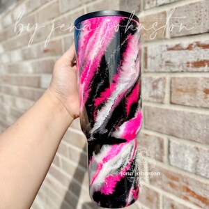 38oz Hot Pink Swirl Tumbler