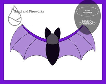 Halloween Bat Suncatcher Stained Glass Pattern: Spooky Autumn Decor (Digital Download)