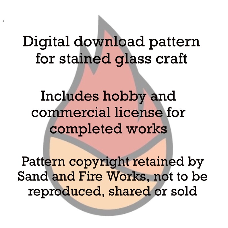 Stained Glass Feather Pattern Printable PDF Digital - Etsy