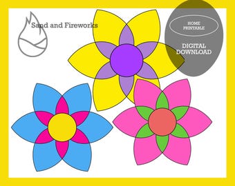 Mandala Flower Stained Glass Pattern: Symmetrical Botanical Design (PDF Pattern)
