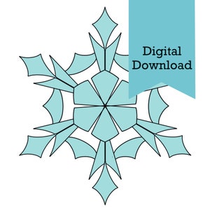 Stained Glass Snowflake Pattern, Glass Holiday Decor, Hobby Pattern, Tutorial DIY Christmas Craft