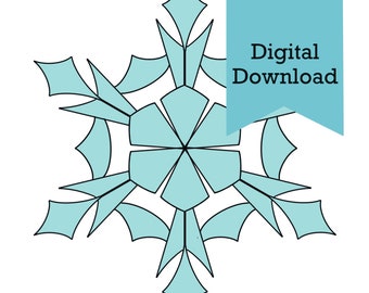 Stained Glass Snowflake Pattern, Glass Holiday Decor, Hobby Pattern, Tutorial DIY Christmas Craft