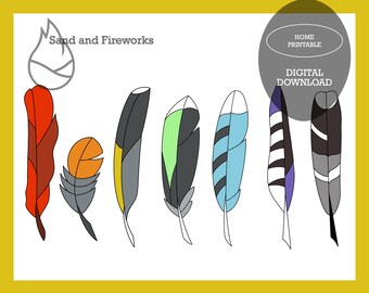 Stained Glass Bird Feather Pattern Bundle: Cardinal, Robin, Bluejay (Digital PDF)