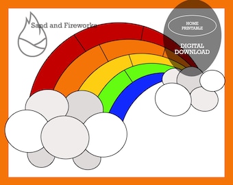 Stained Glass Rainbow Pattern: St Patricks Day Decor (PDF Download)