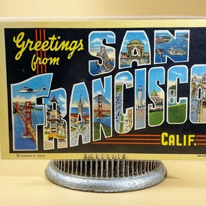 Vintage Grüße aus San Francisco Postkarte Junk Journal Ephemera