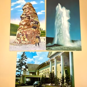 Vintage Yellowstone Nationalpark Souvenir Postkarten Junk Journal Ephemera