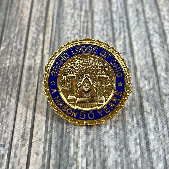Grand Lodge of Ohio 50 Years Mason Pin Gem