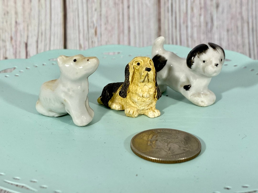 Vintage Miniature Dog Figurines Set of 3 Etsy