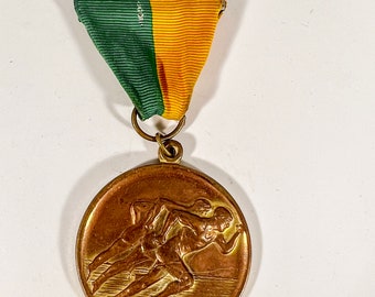 Ribbon & POST 1 x ATHLETICS 50mm TRACK RUNNING MARATHON medal FREE Engraving 