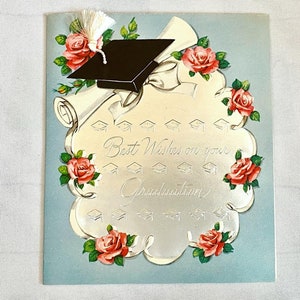 Ihre Wahl NOS Vintage Graduierung Karte Absolvent Niece Bruder High School College College Diplom Grad Blumen