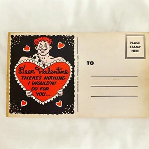 Sua escolha de cartão postal vintage médio do dia dos namorados, dia dos namorados, nada legal, humor adulto, piada, desenhos animados, coisas efêmeras