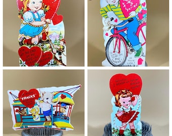 Vintage Valentine You Choose Kitsch Anthropomorphic Mechanical Animals Couple Honeycomb