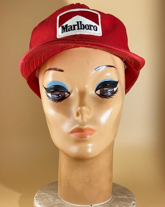 Vintage Marlboro Trucker Hat Red Snapback
