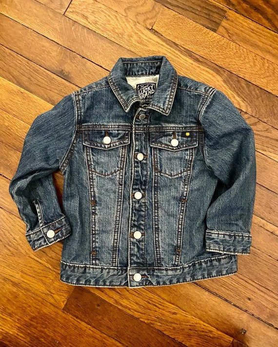 Size 3T Lucky Brand Jean Jacket Kids Youth Pins Patches -  Ireland