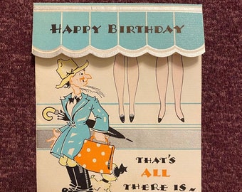 Su elección de una tarjeta de cumpleaños vintage Kitsch Ephemera Humor Perro abuela Antropomórfico Scottie Terrier Spaniel Cachorros