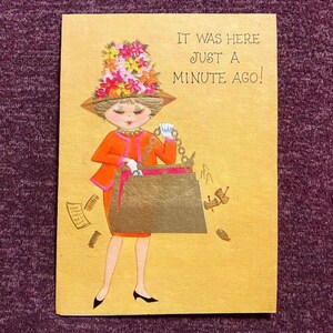 Sua escolha de um cartão de aniversário vintage, filha efêmera, de mãe amiga, compras de flores