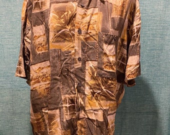 Vintage Natural Issue Hawaiian Shirt Size Large