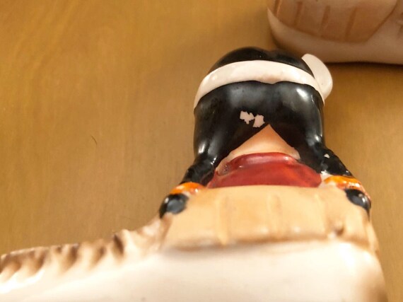 ヴィンテージ ソルトアンドペッパー インディアン カップル 雑貨 陶器