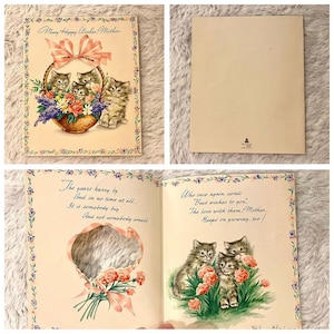 Votre choix d’une carte de vœux vintage Anniversaire Anniversaire Fête des mères Se remettre bientôt Noël Anthropomorphique Cat Dog Train Hubby