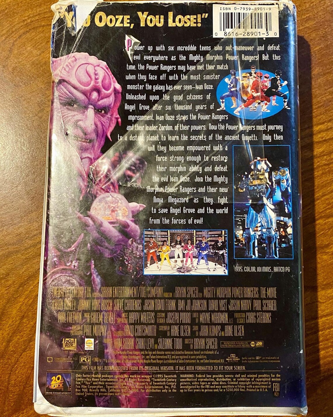 Vintage VHS 1995 Mighty Morphin Power Rangers the Movie MMPR Etsy