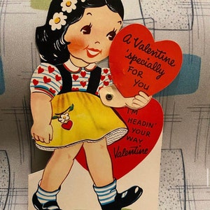 You Choose Large Vintage Mechanical Valentine Anthropomorphic Kitsch Mid Century