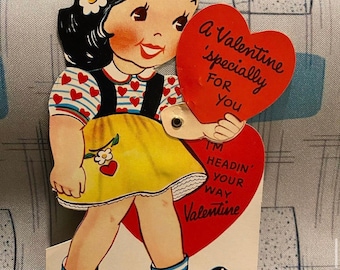 Sie wählen große Vintage mechanische Valentine anthropomorphen Kitsch Mid Century