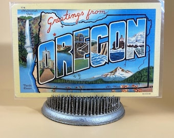 Vintage Greetings From Oregon Postcard Junk Journal Ephemera